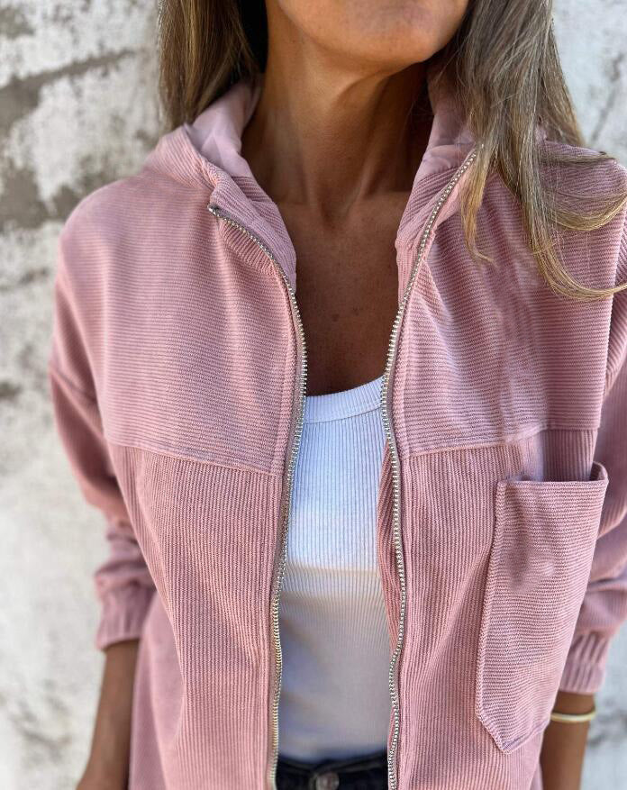 Eloisa Corduroy Zip-Up Jacket
