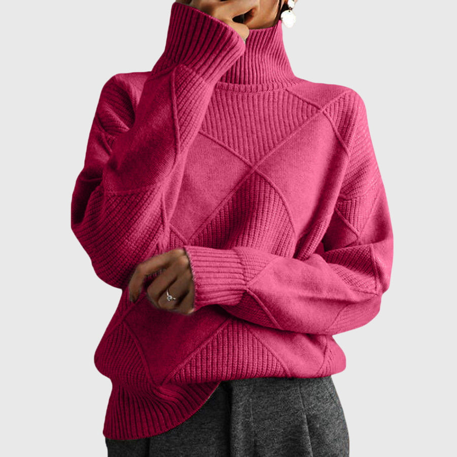 Annelise | Diamond-Knit Turtleneck